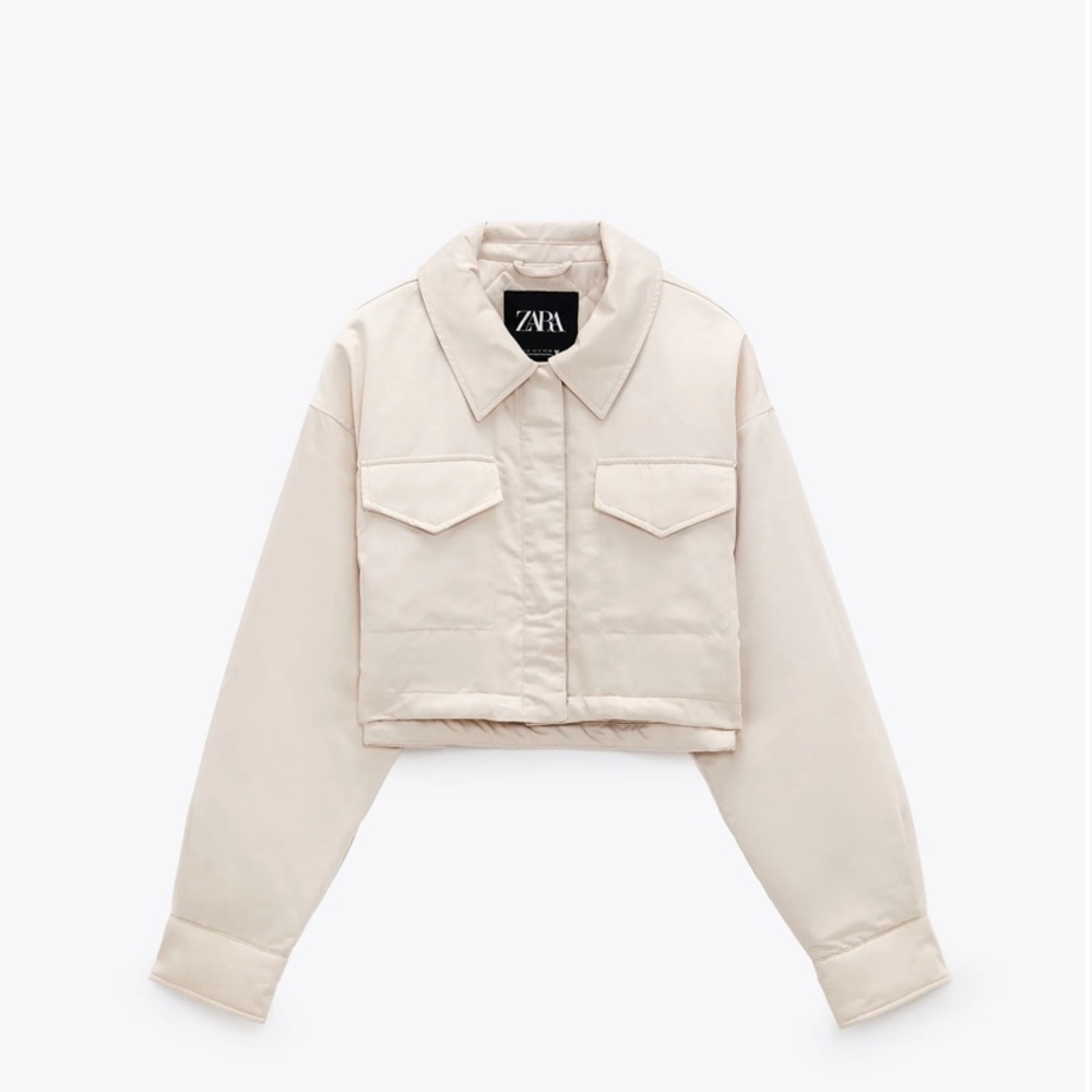 Zara cropped padded jacket NWT